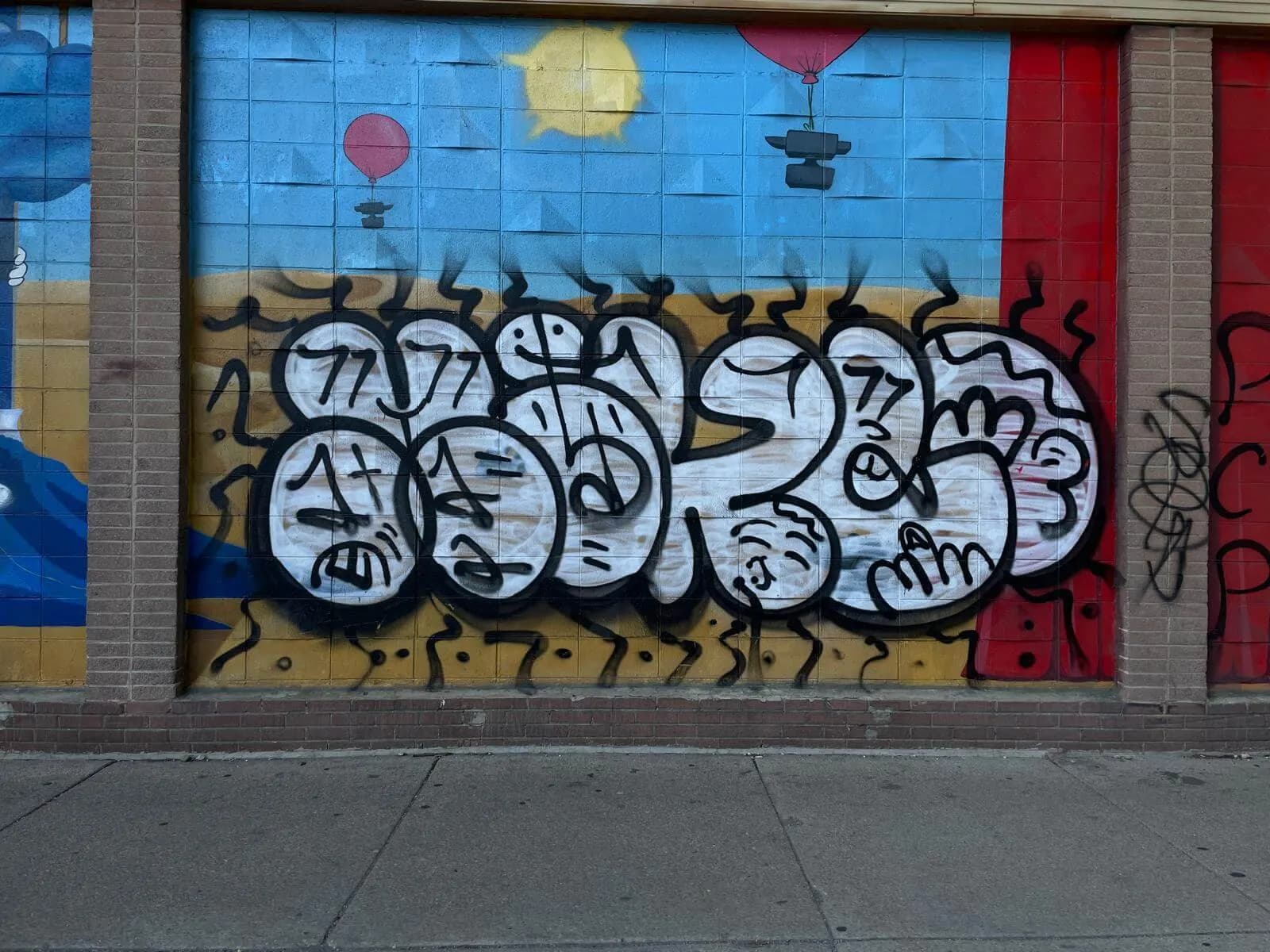 Graffiti Removal before